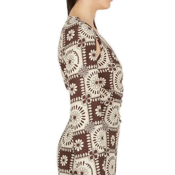 Nanushka V-Neck Floral Allover Floral Printed Shirt Retro Flower Power Styled - Picture 15 of 15